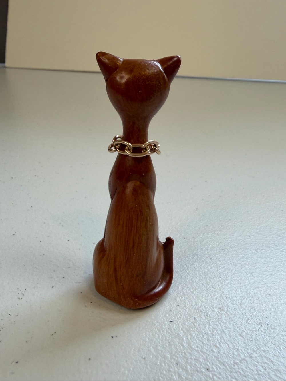 Vintage Mid Century Modern MCM Brown Jewel Eyes Atomic Cat Figurine Statue 1960s - Picture 4 of 6
